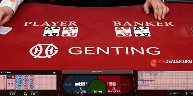 Các cửa cược phổ biến trong Baccarat